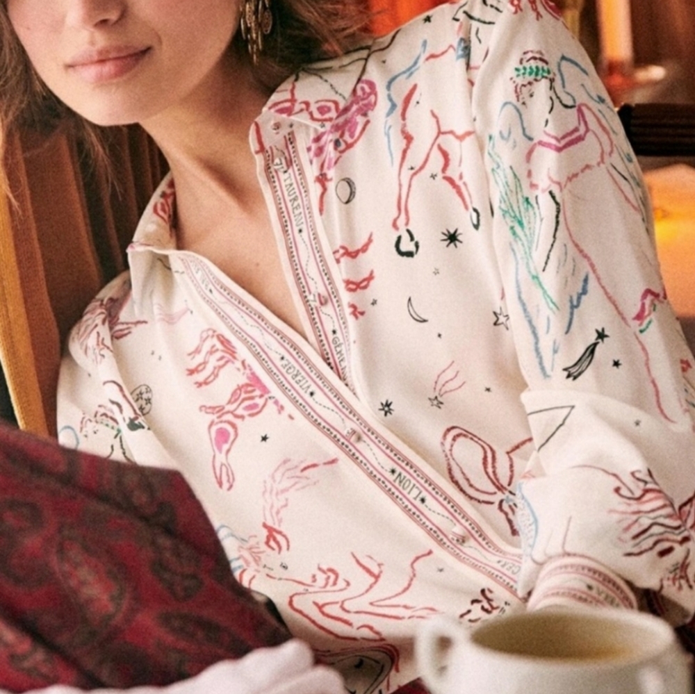 ISO Sezane Ann Astrology Shirt